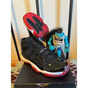 Nike Air Size 7Y Jordan 11 Bred Retro Patent Bred Leather Youth DS New 378038-01